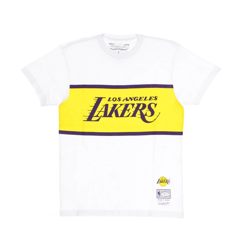 Mitchell & Ness NBA Block Tee Hardwood Classics White Heren