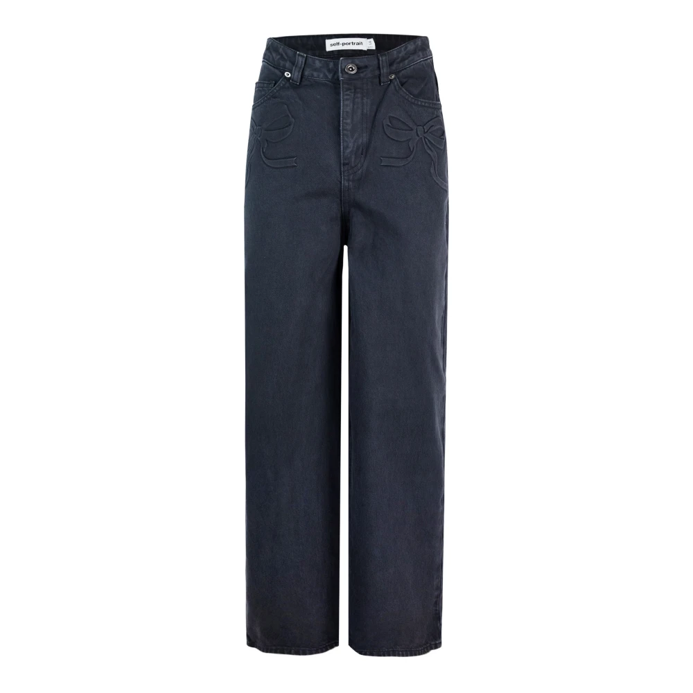 Self Portrait Skinny Jeans met Rits Gray Dames
