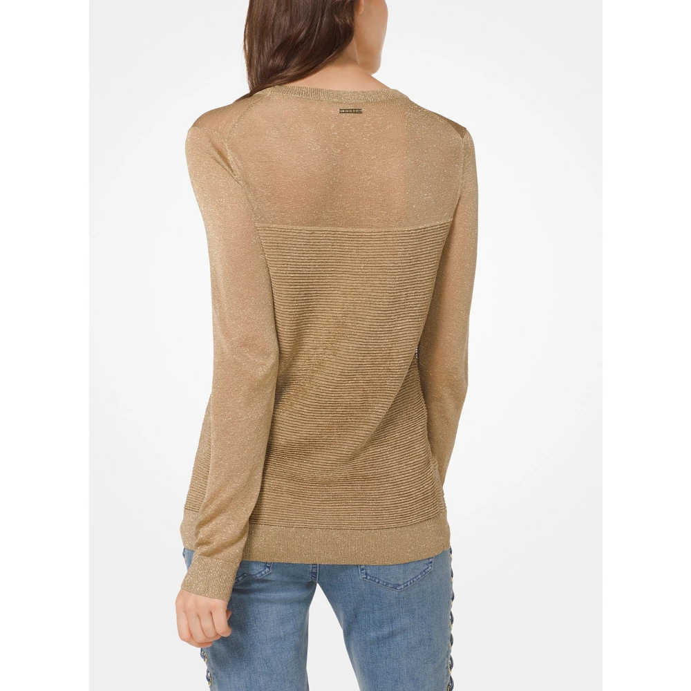Michael Kors Rondhals gebreide trui Beige Heren