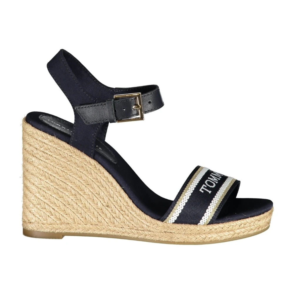Tommy Hilfiger Women's Blue Wedge Sandal With Ankle Strap