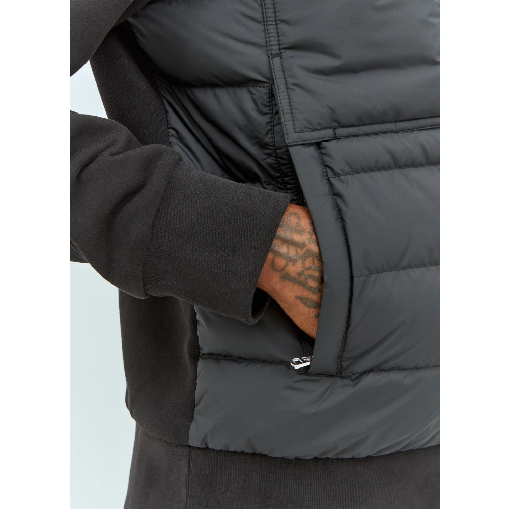Moncler Gewatteerde Zip-Up Vest Black Heren