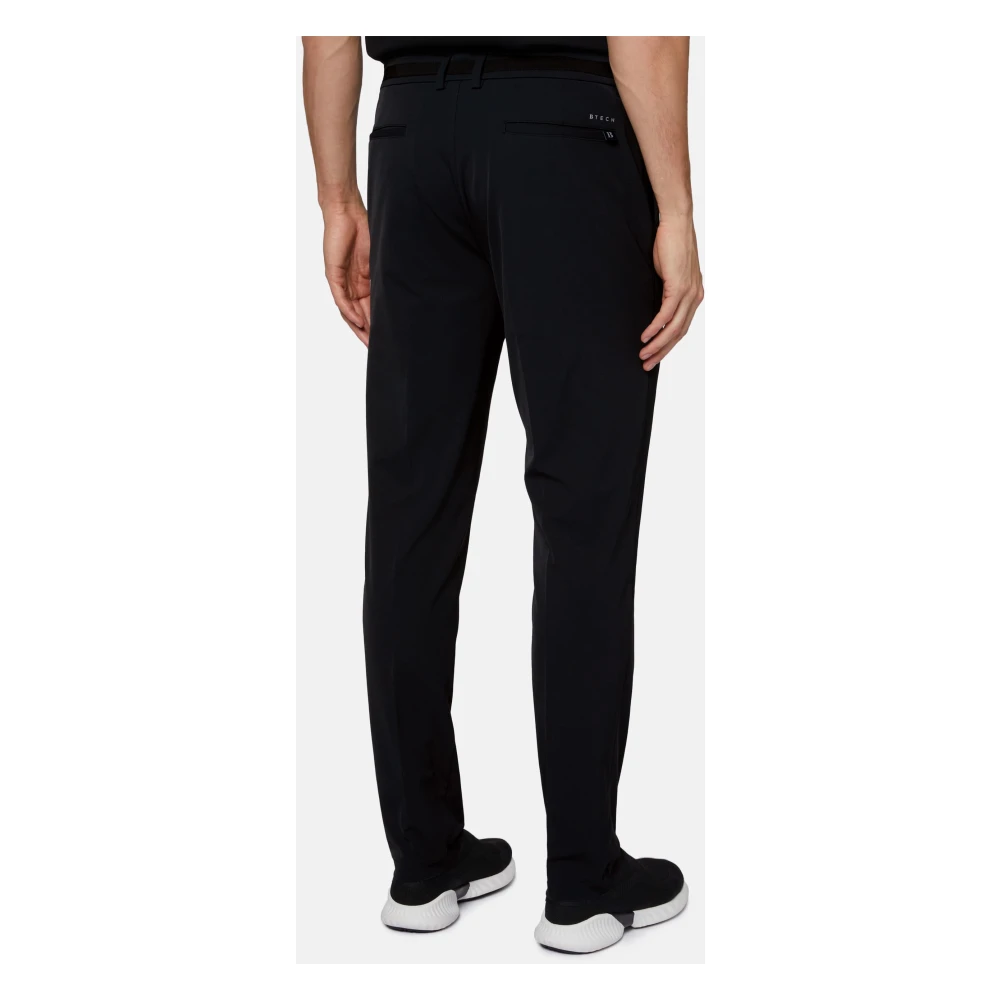 Boggi Milano B Tech B-Tech Stretch Nylon Broek Black Heren