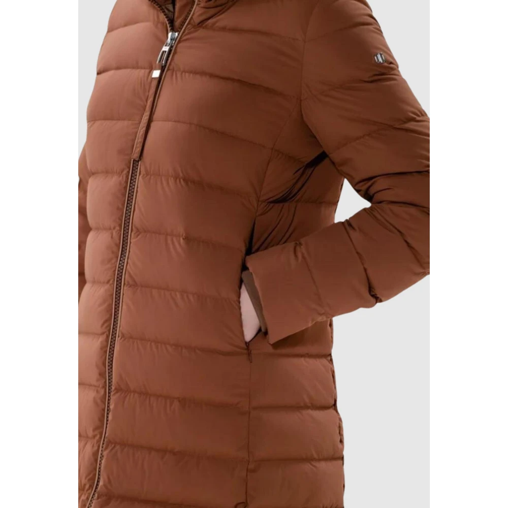Duno Gewatteerde jas met capuchon Brown Dames