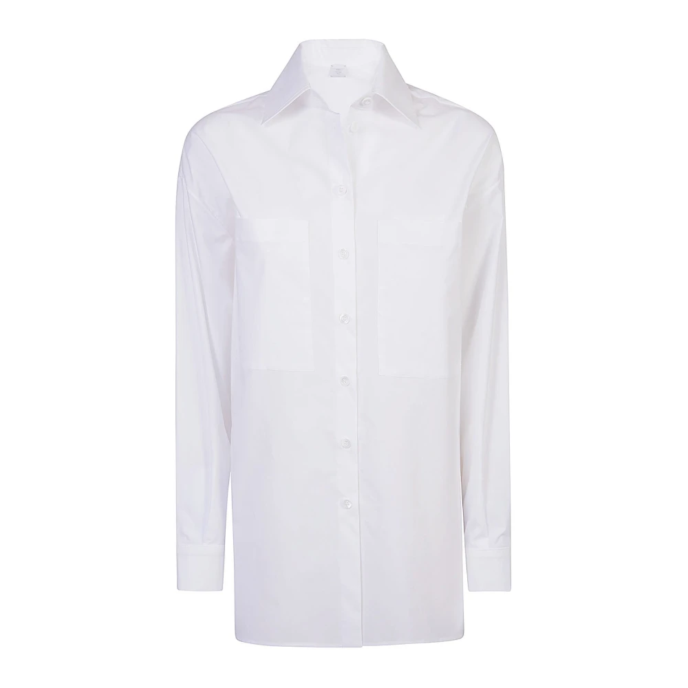 Eleventy Stretch katoenen popeline overhemd White Dames
