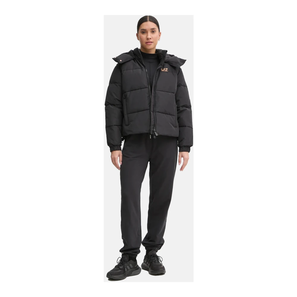 Emporio Armani EA7 Stijlvolle Jas voor Mannen Black Dames