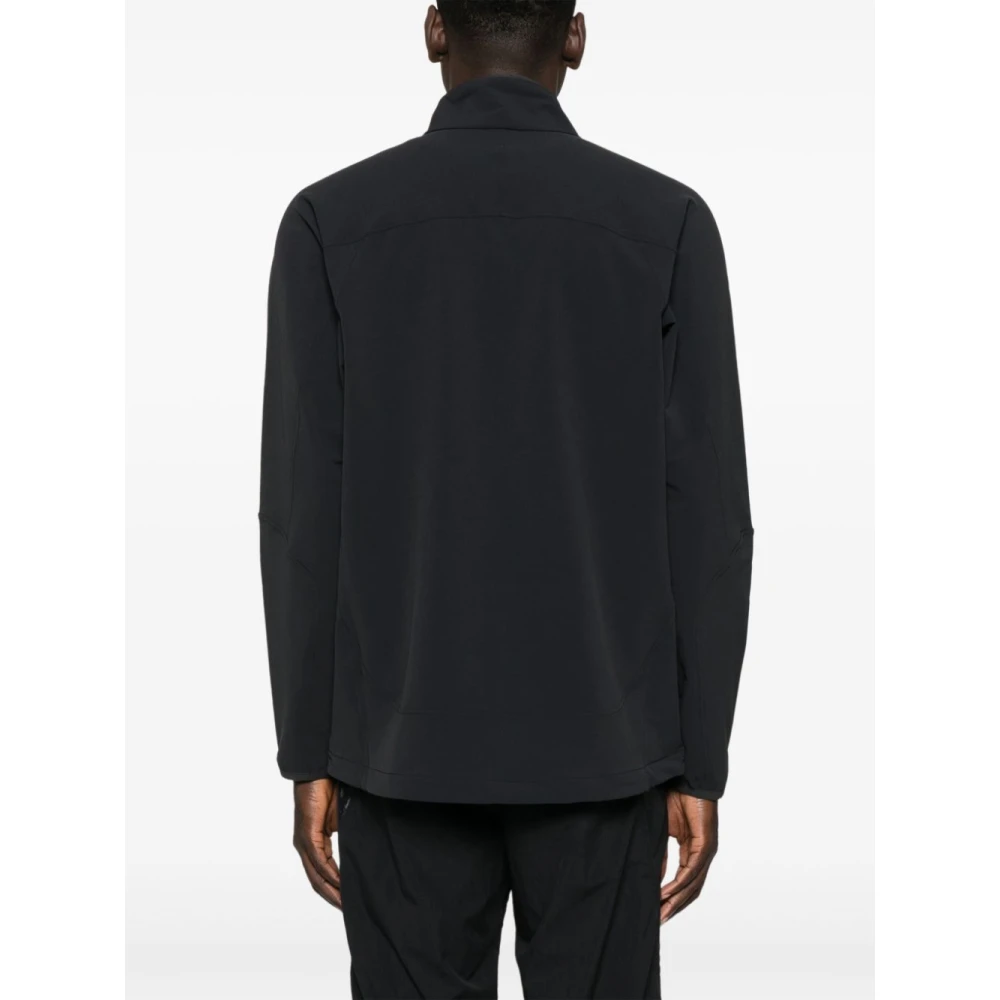 ROA Zwarte Softshell Jas met Logo Grafisch Black Heren
