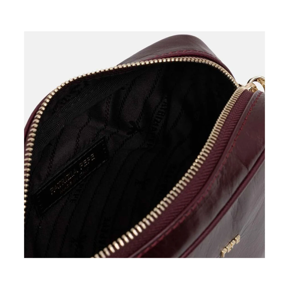 PATRIZIA PEPE Bordeaux Leren Schoudertas Red Dames