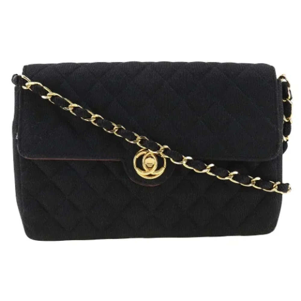 Chanel Vintage Pre-owned Cotton chanel-bags Black Dames
