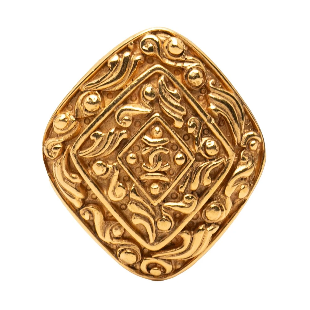 Chanel Vintage Donna Giallo Pre-Owned, Taglia Unica, Used,