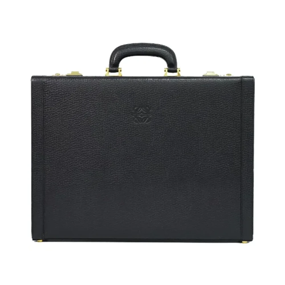 Loewe Pre-owned Leather briefcases Black Dames