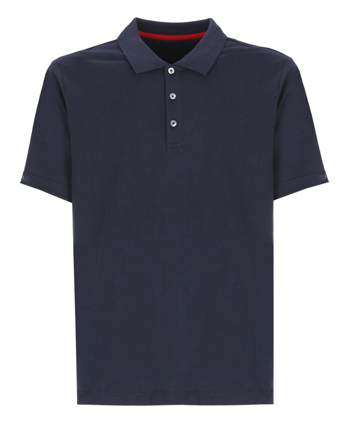 polo-bleu-avec-col-et-manches-courtes