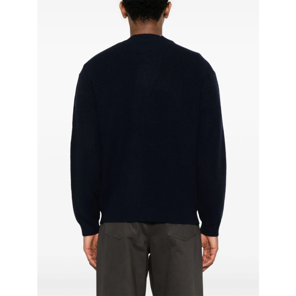 Maison Kitsuné Blauwe Bold Fox Head Sweater Blue Heren