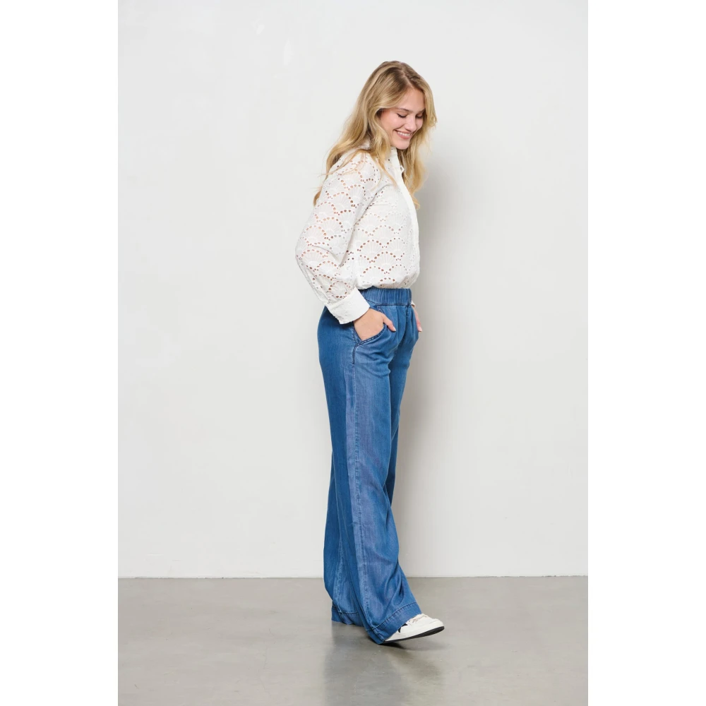 &Co Woman Oversized Hemd mit V-Ausschnitt White Dames