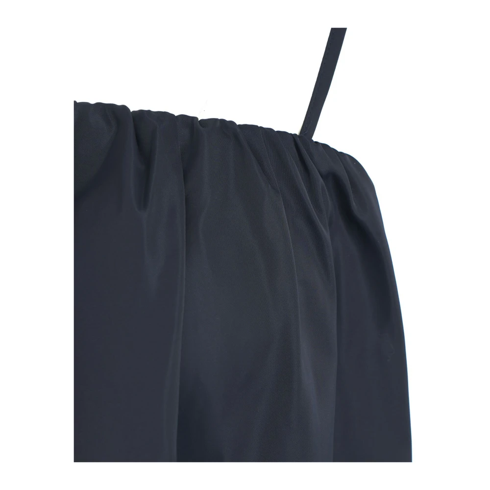 Birgitte Herskind Blauwe Taffeta Jurk met Chique Split Blue Dames