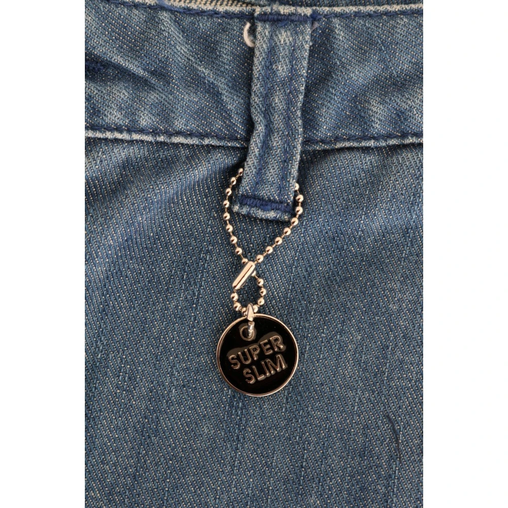 Costume National Super Slim Blue Wash Jeans Blue Dames