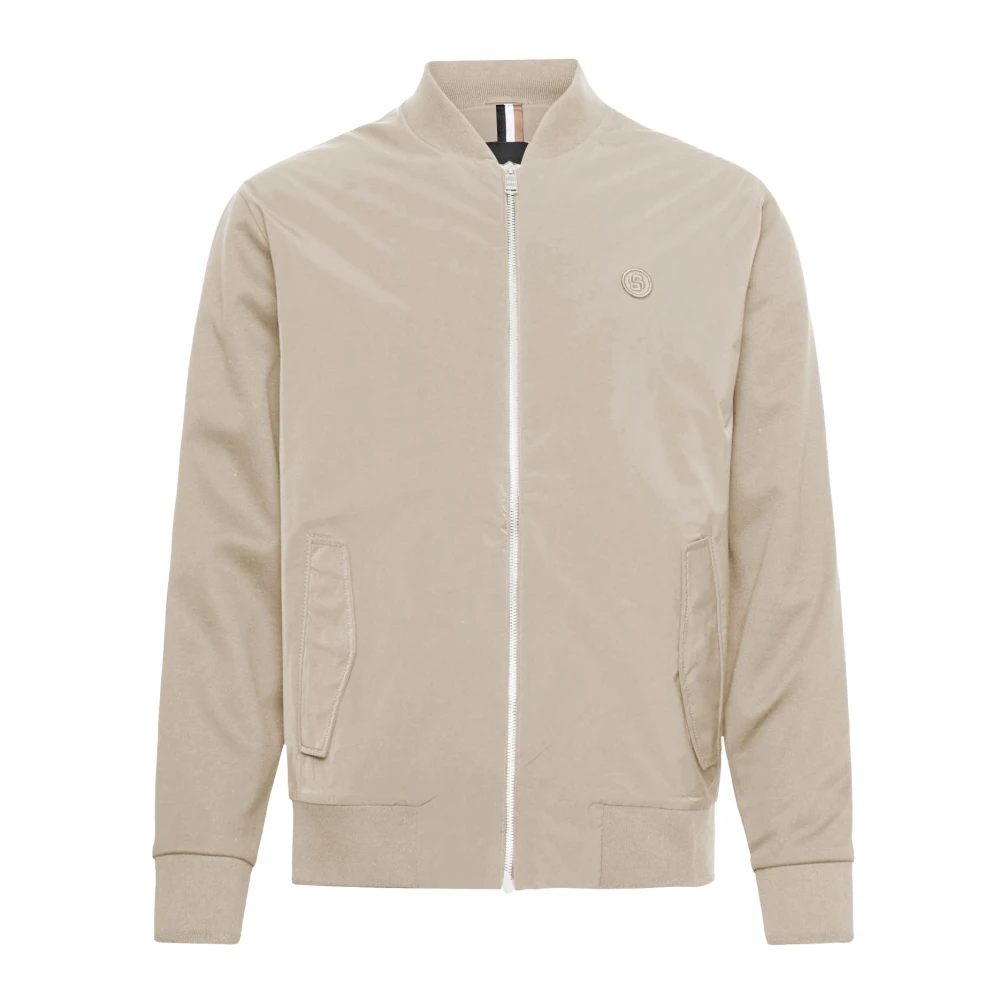 Hugo Men's Beige Zip-Throughs, 2XL, Cotton Sweatshirt With Logo