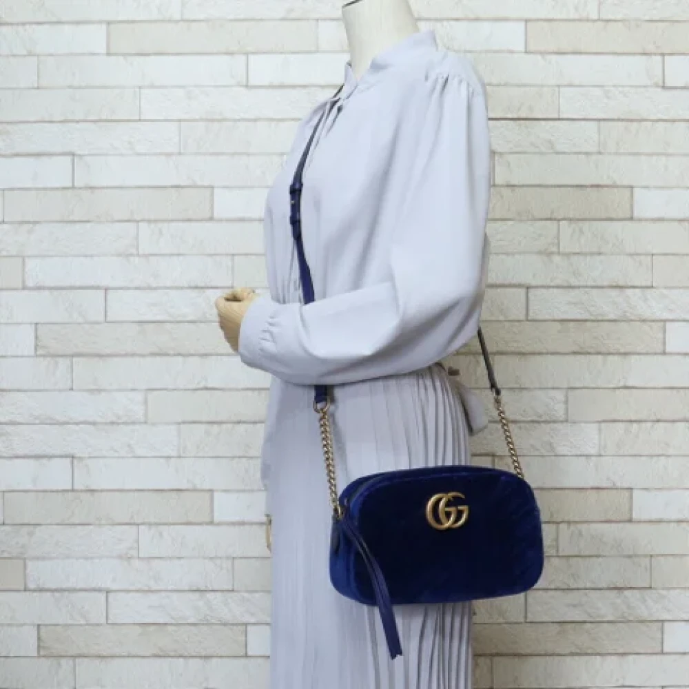 Gucci Vintage Pre-owned Suede gucci-bags Blue Dames