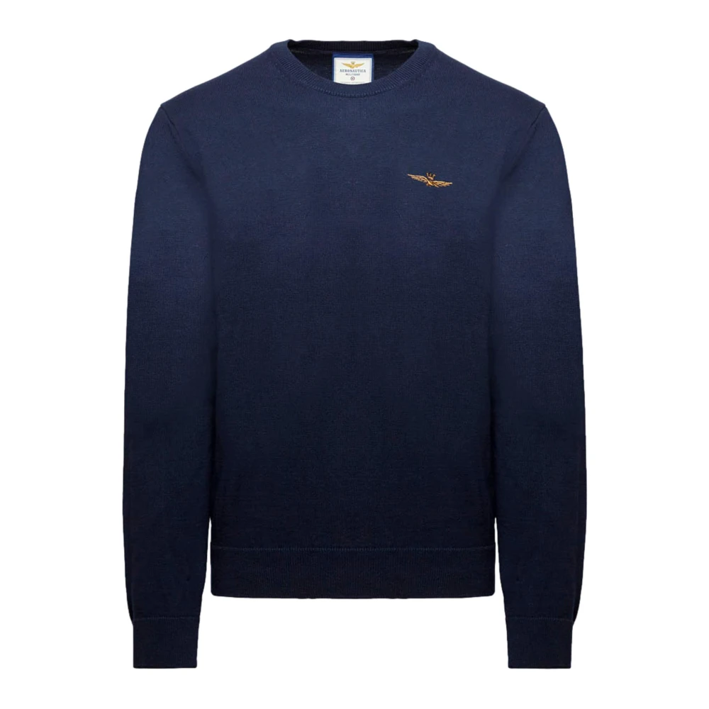 Aeronautica Militare Men's Blue Ma1611ul00506 Round-Neck Knitwear - Round-Neck Knitwear - Xl - Knitwear