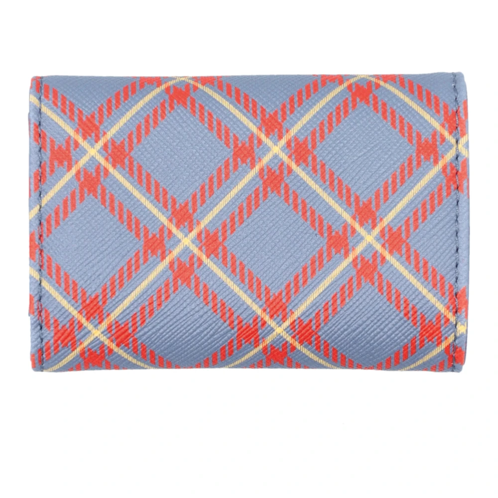 Vivienne Westwood Geruite Envelop Portemonnee Blauw Oranje Blue Dames
