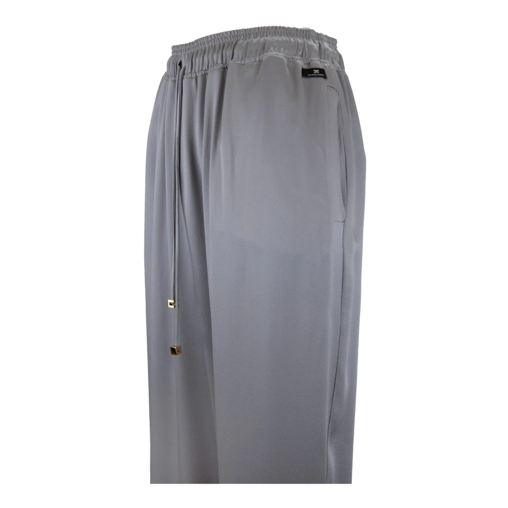 Elisabetta Franchi Elegante Dames Strik Taille Broek Gray Dames