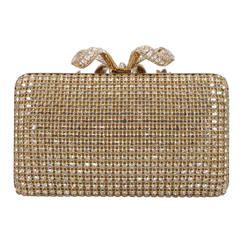 Self Portrait Kristal Diamanté Box Clutch Yellow Dames