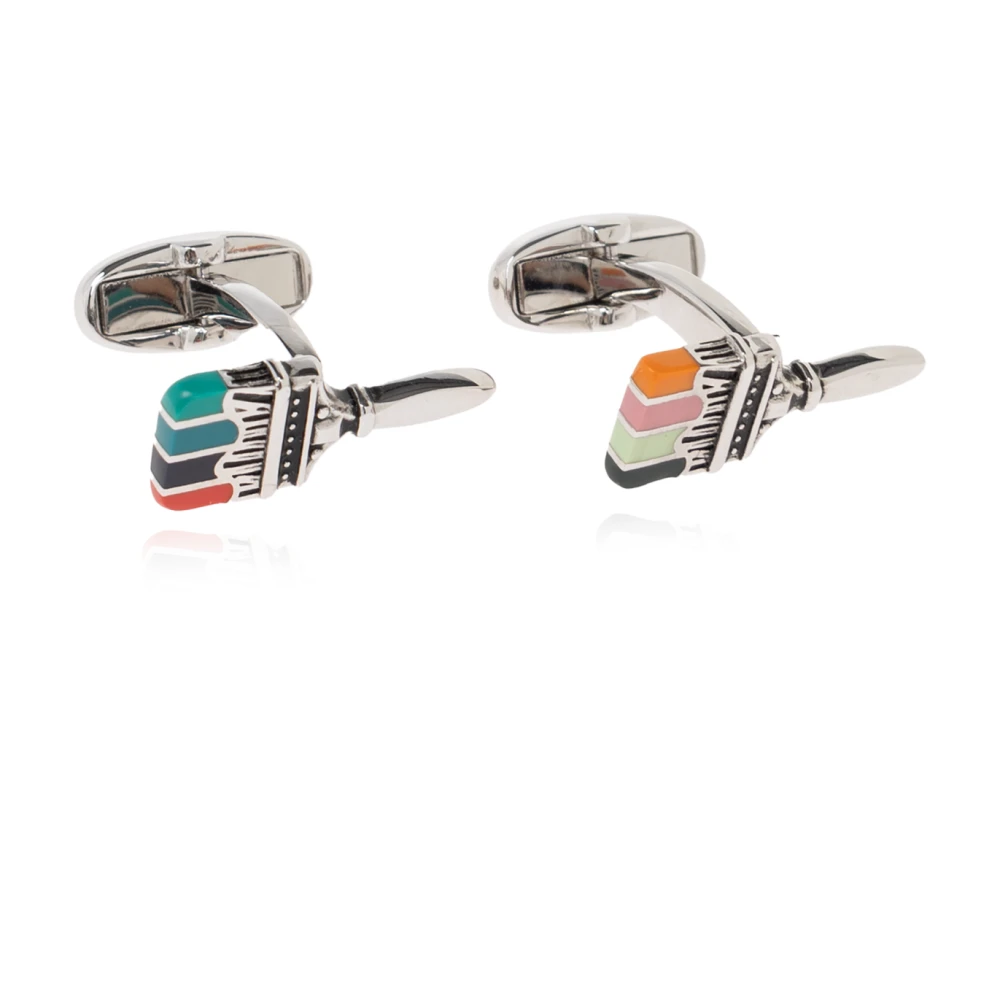 Paul Smith Manchetknopen met borstelmotief Gray Heren