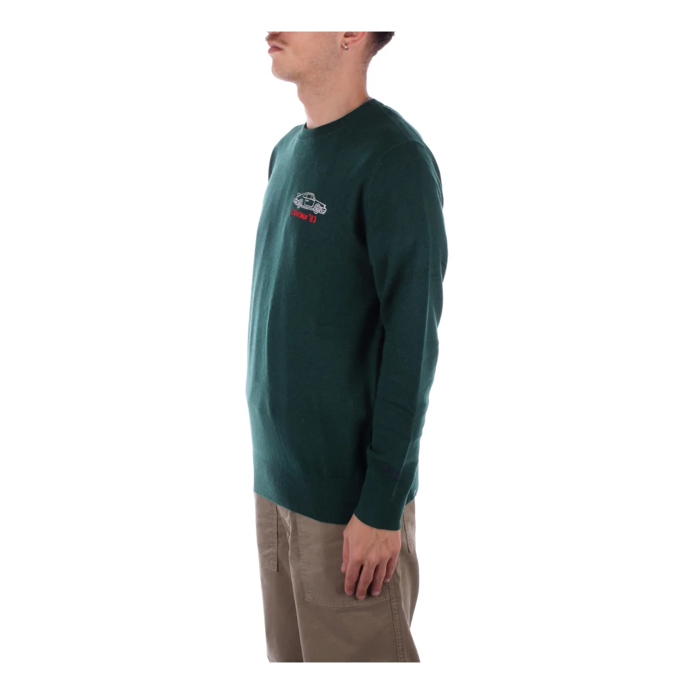 Saint Barth Groene Logo Trui Wolmix Green Heren
