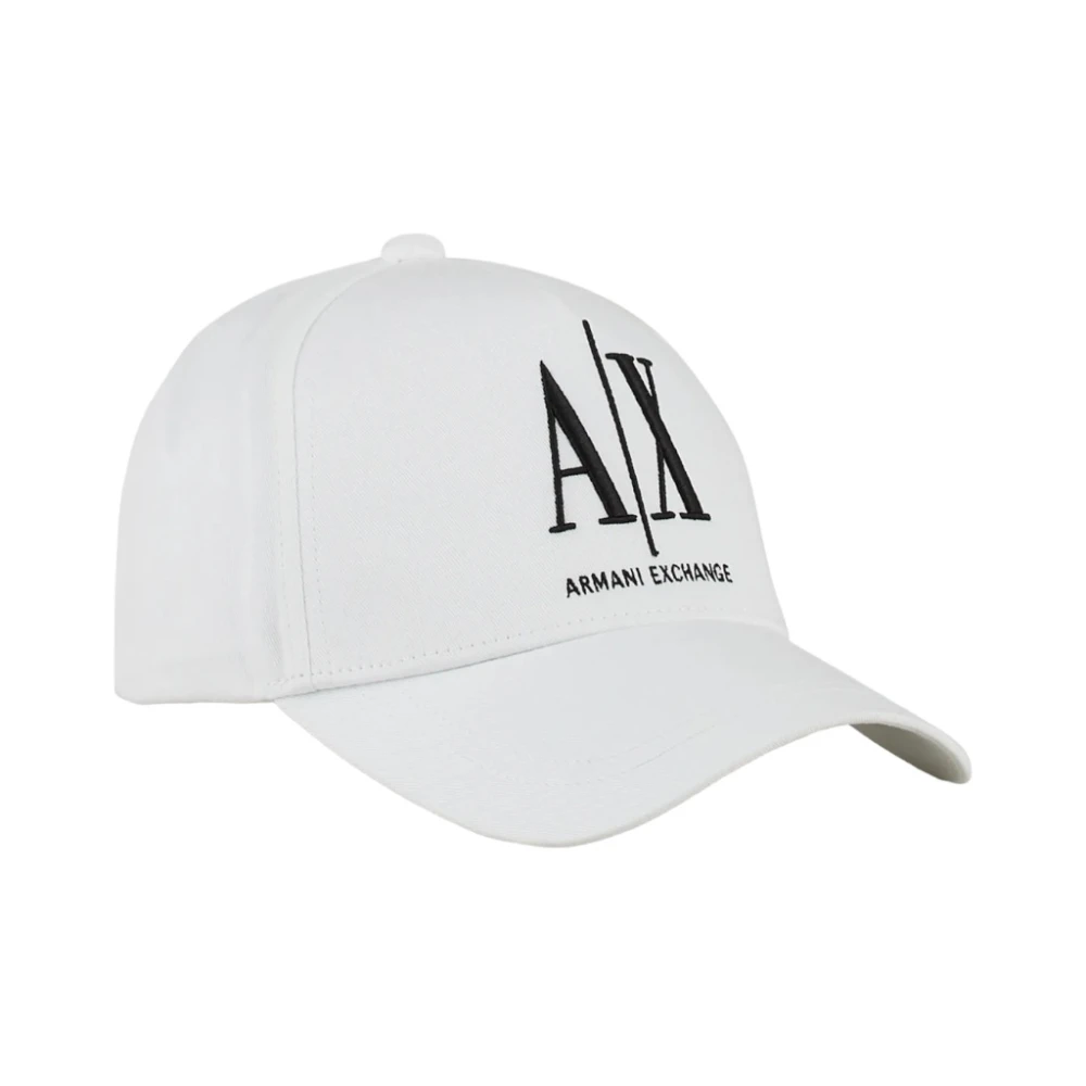 Armani Exchange Uomo Bianco Cappellino Baseball Classico Yes