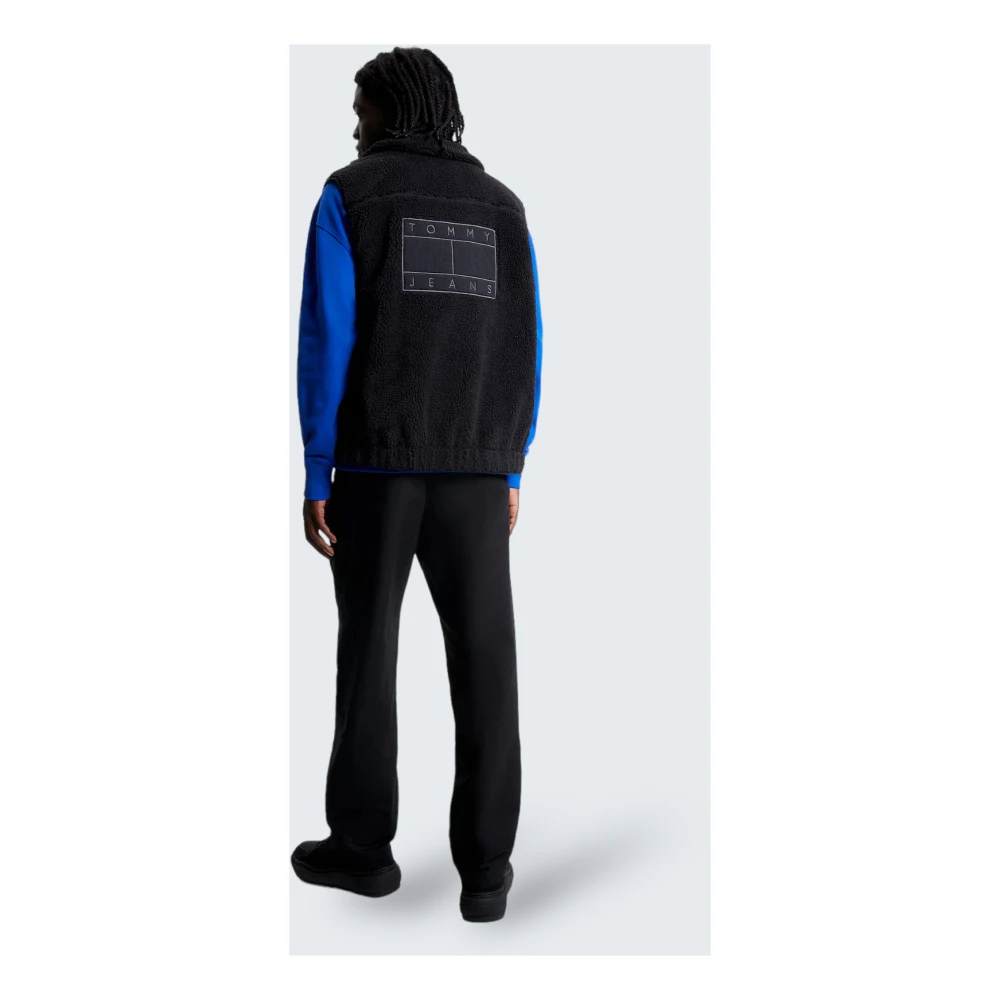 Tommy Hilfiger Zwarte Sherpa Jassen Black Heren