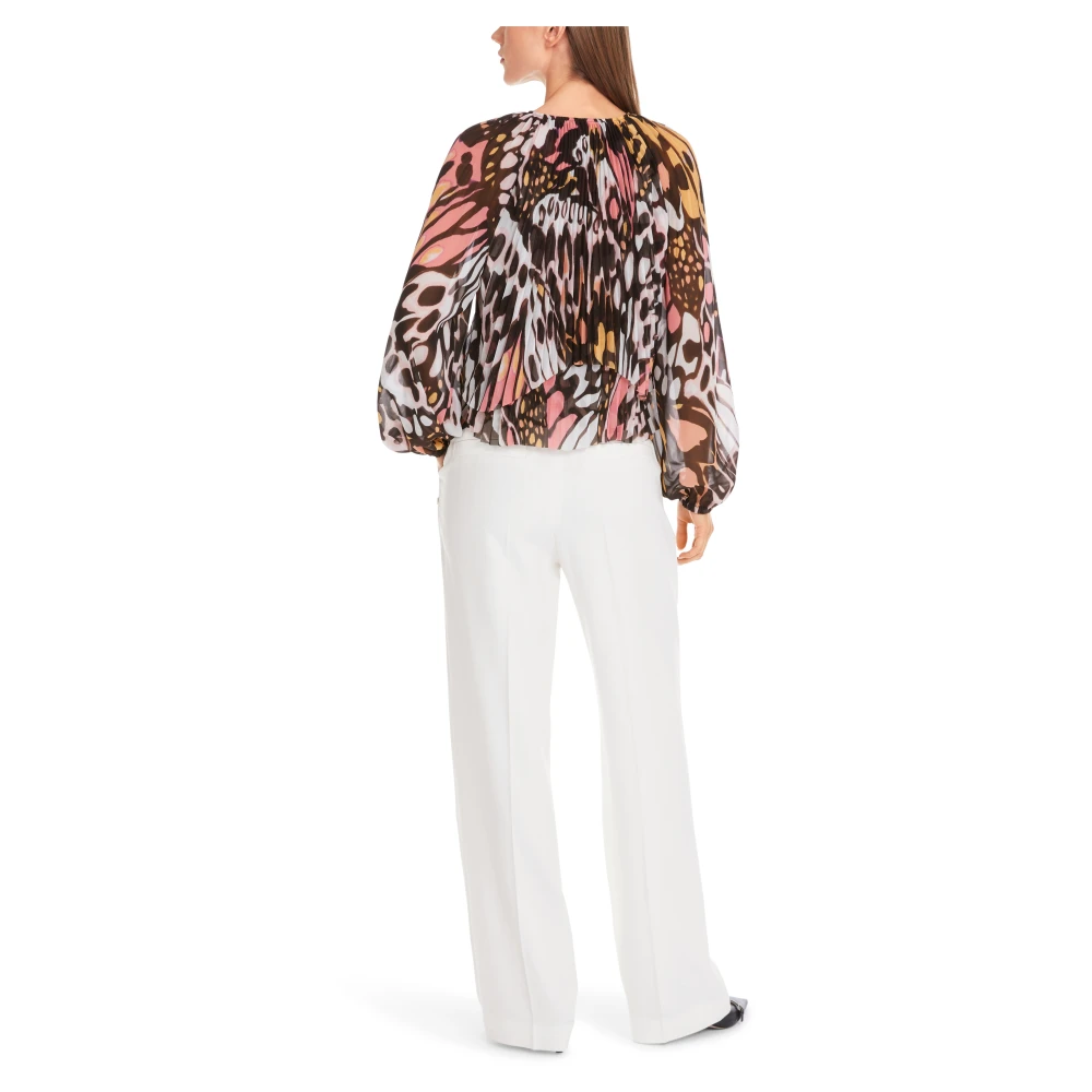 Marc Cain Gestileerde Butterfly Print Blouse Multicolor Dames
