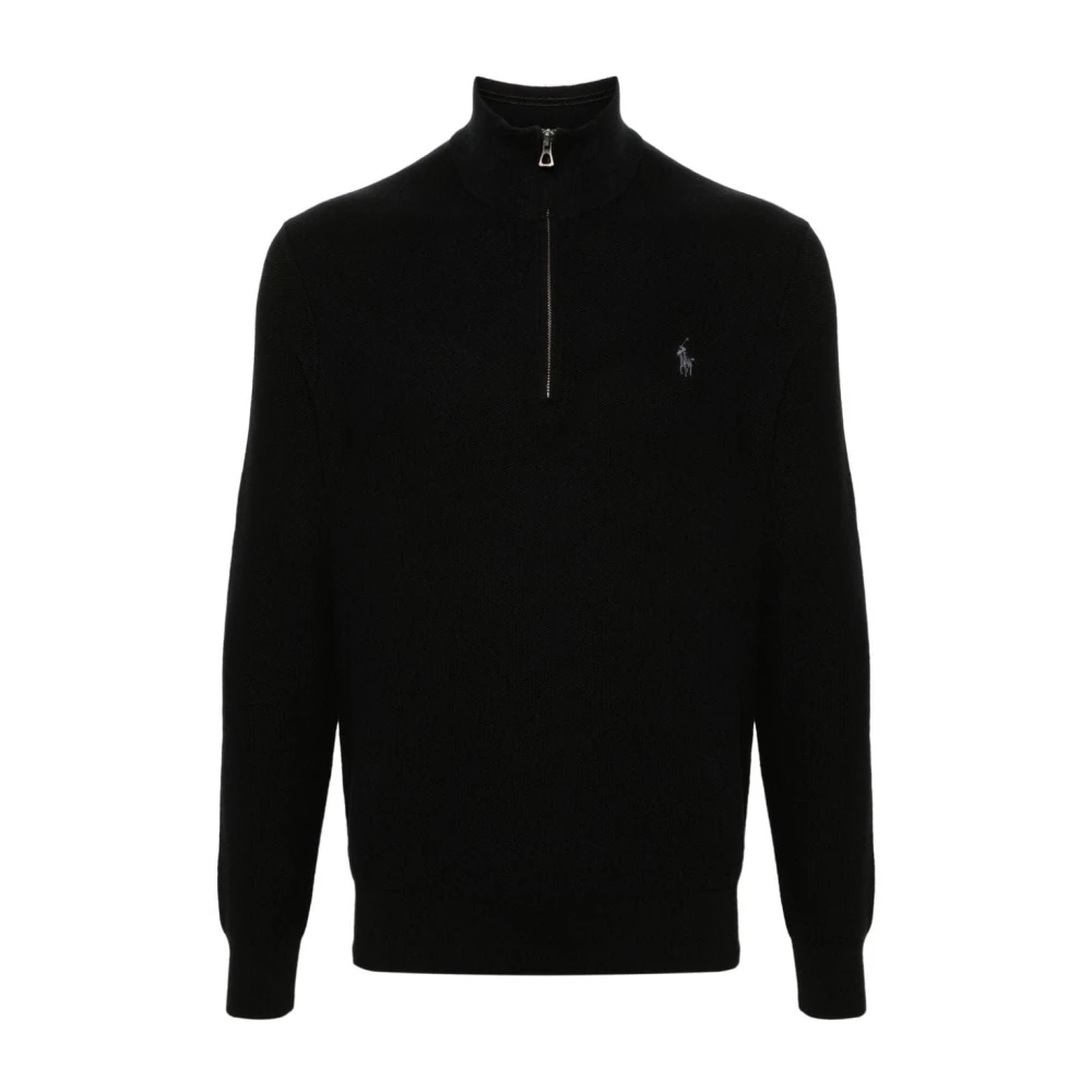 Polo Ralph Lauren Zwarte Katoenen Casual Sweater Pullover Black Heren