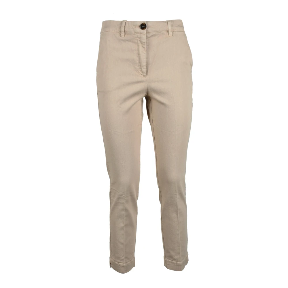 Marella Sportieve Katoenmix Broek Beige Dames