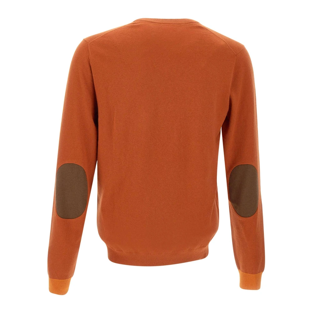 Sun68 Roest Trui met Contrastdetails Orange Heren