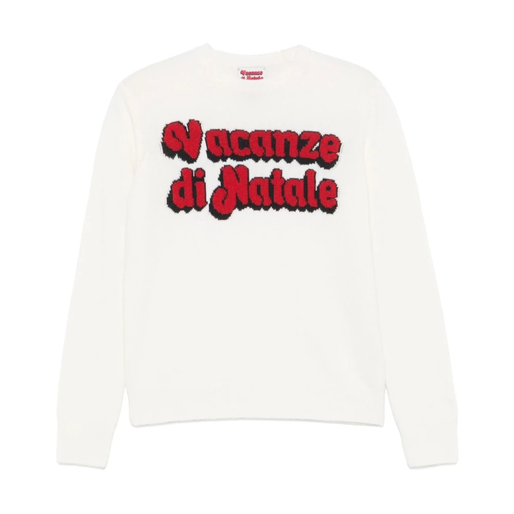 MC2 Saint Barth Witte Gebreide Crew Neck Sweater Beige Dames