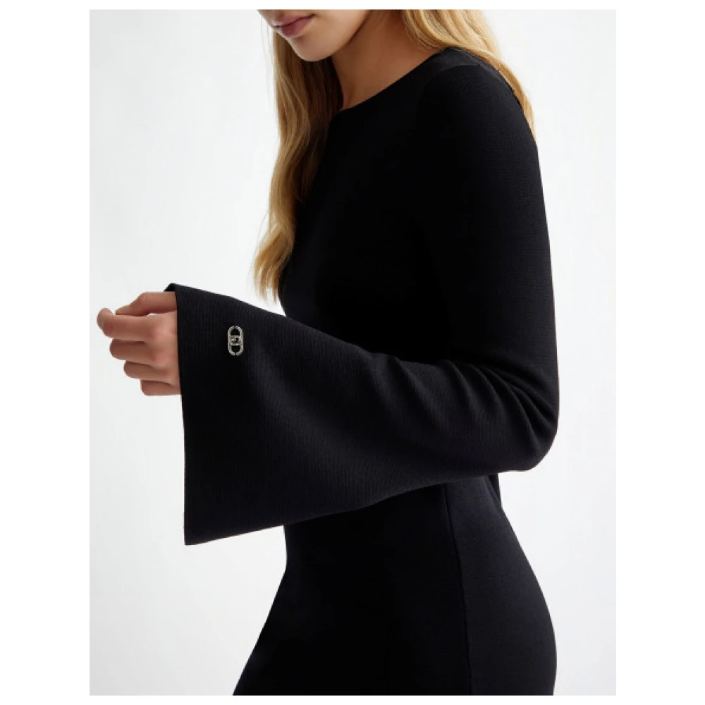 Liu Jo Stretch viscosemix gebreide jurk Black Dames