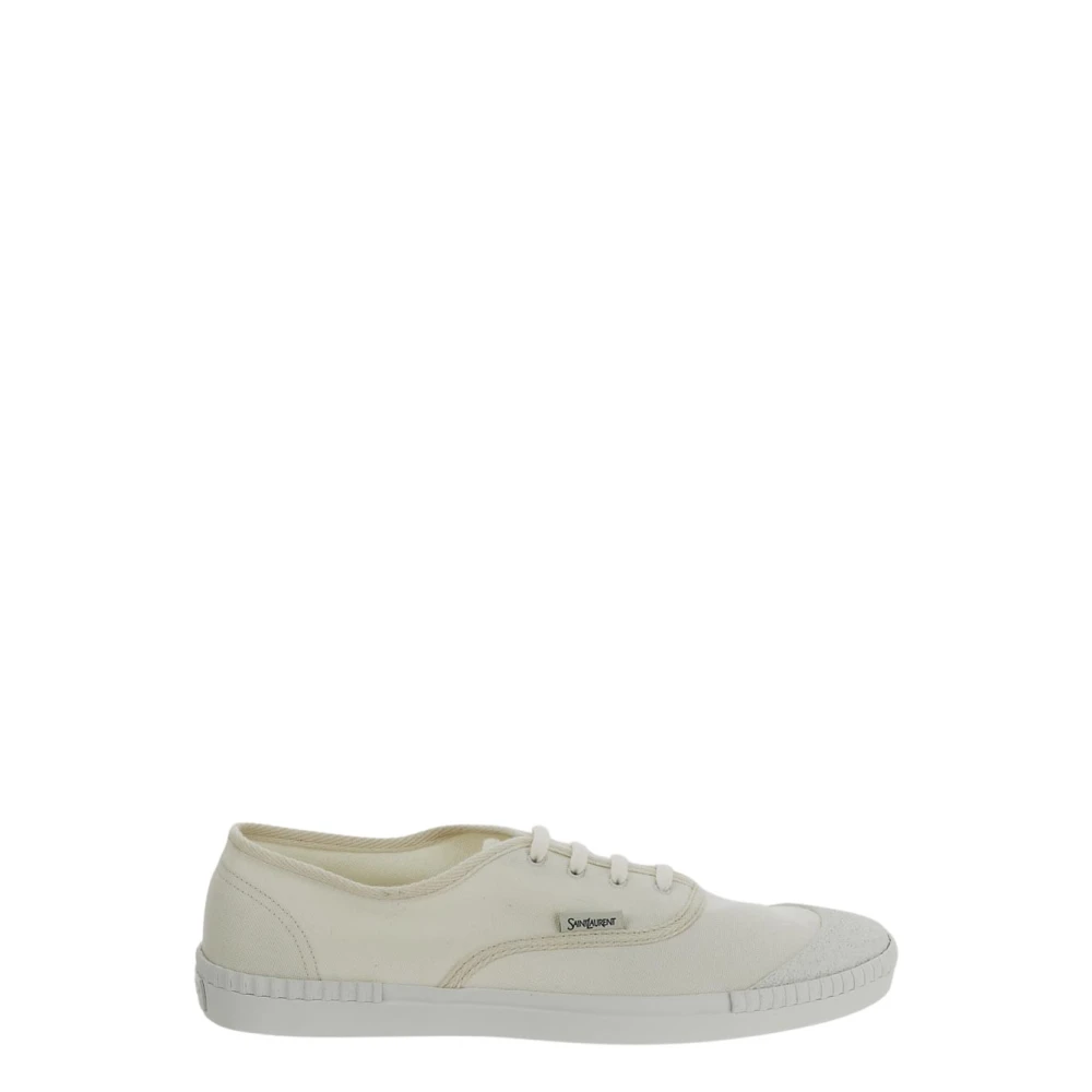 Saint Laurent Canvas Sneaker White Heren