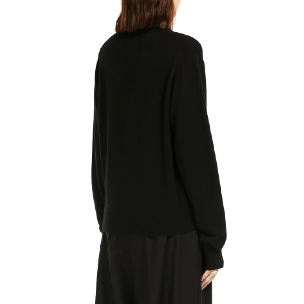 SPORTMAX Zachte wollen en kasjmier trui Black Dames