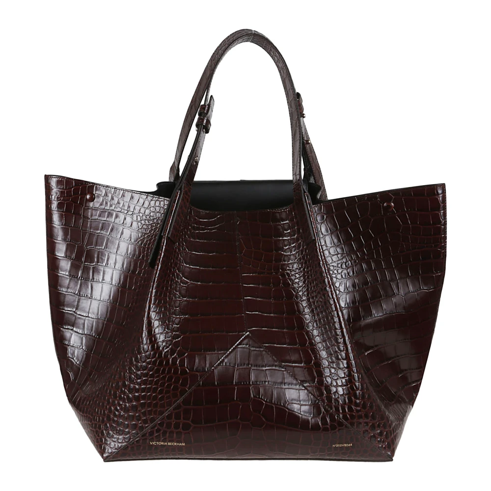 Victoria Beckham Bruin Leren Shopper Tas Brown Dames