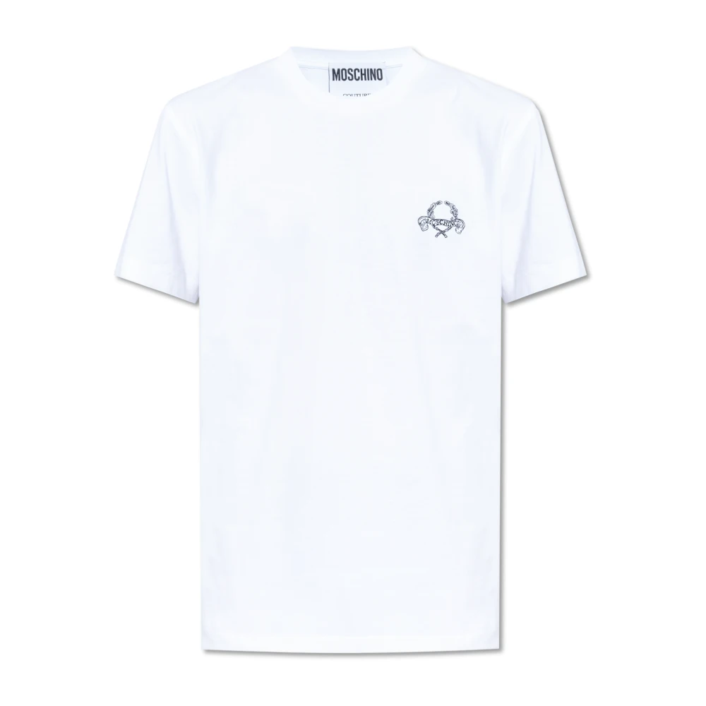 Moschino Casual Katoenen T-Shirt voor Mannen White Heren