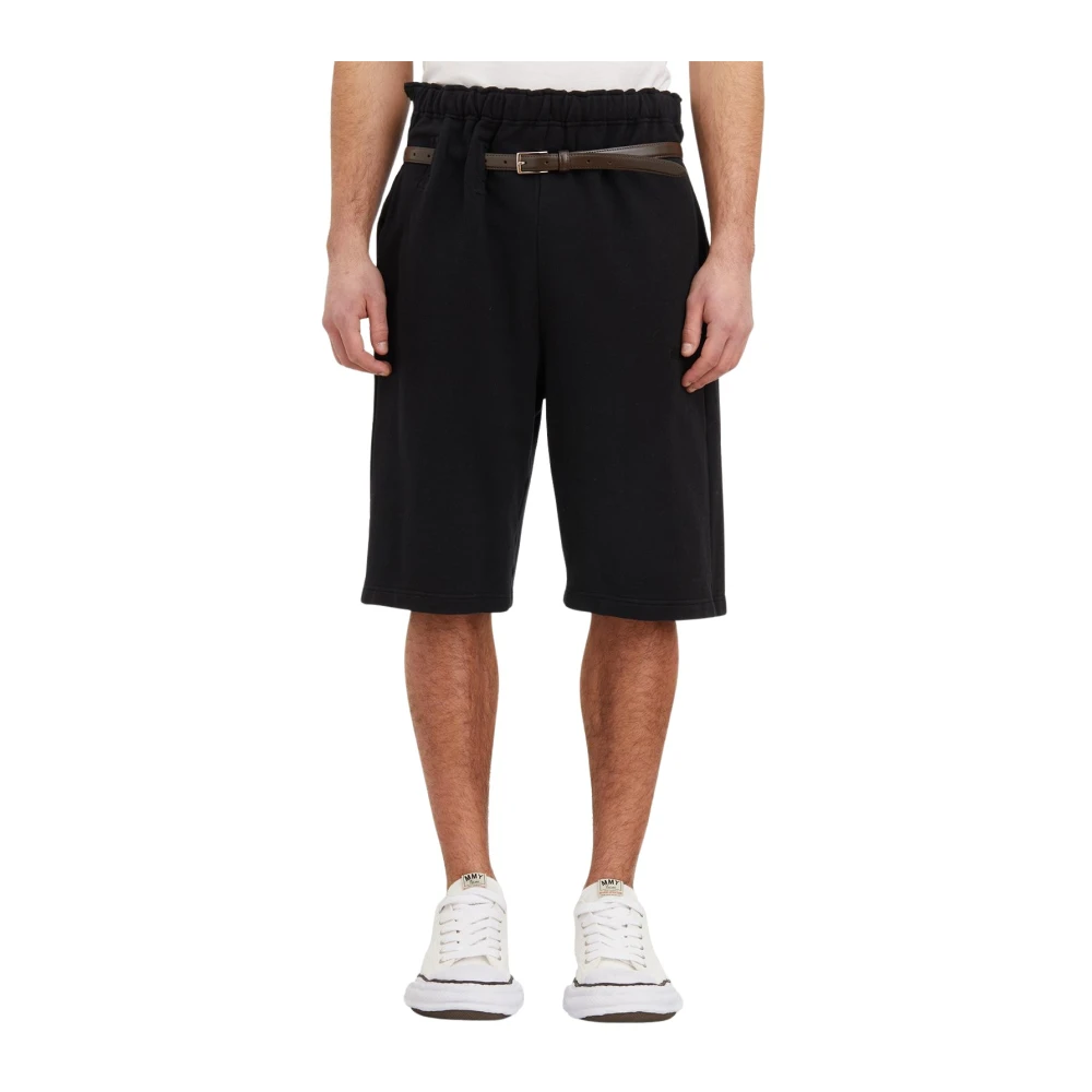 Magliano Mannelijk Zwart Wide Leg Belted Shorts