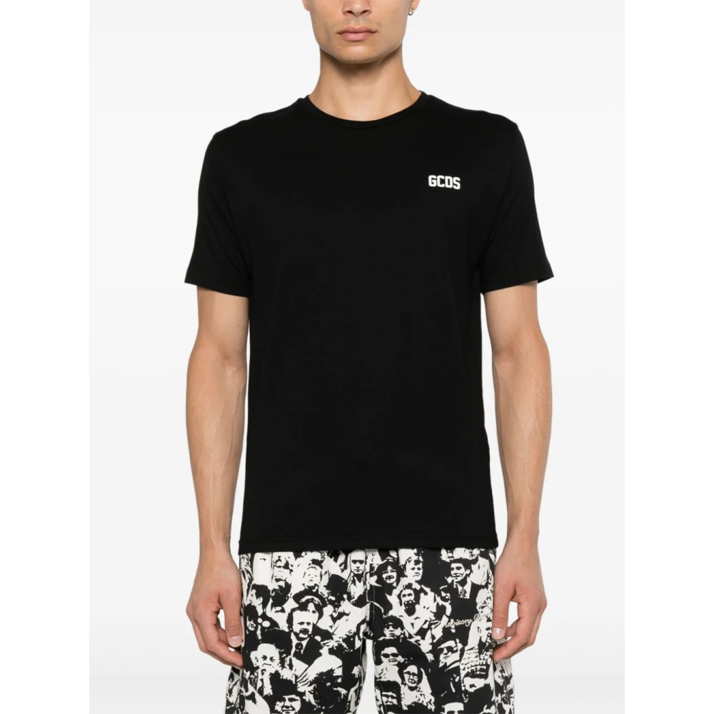 Gcds Zwarte T-shirts en Polos Black Heren