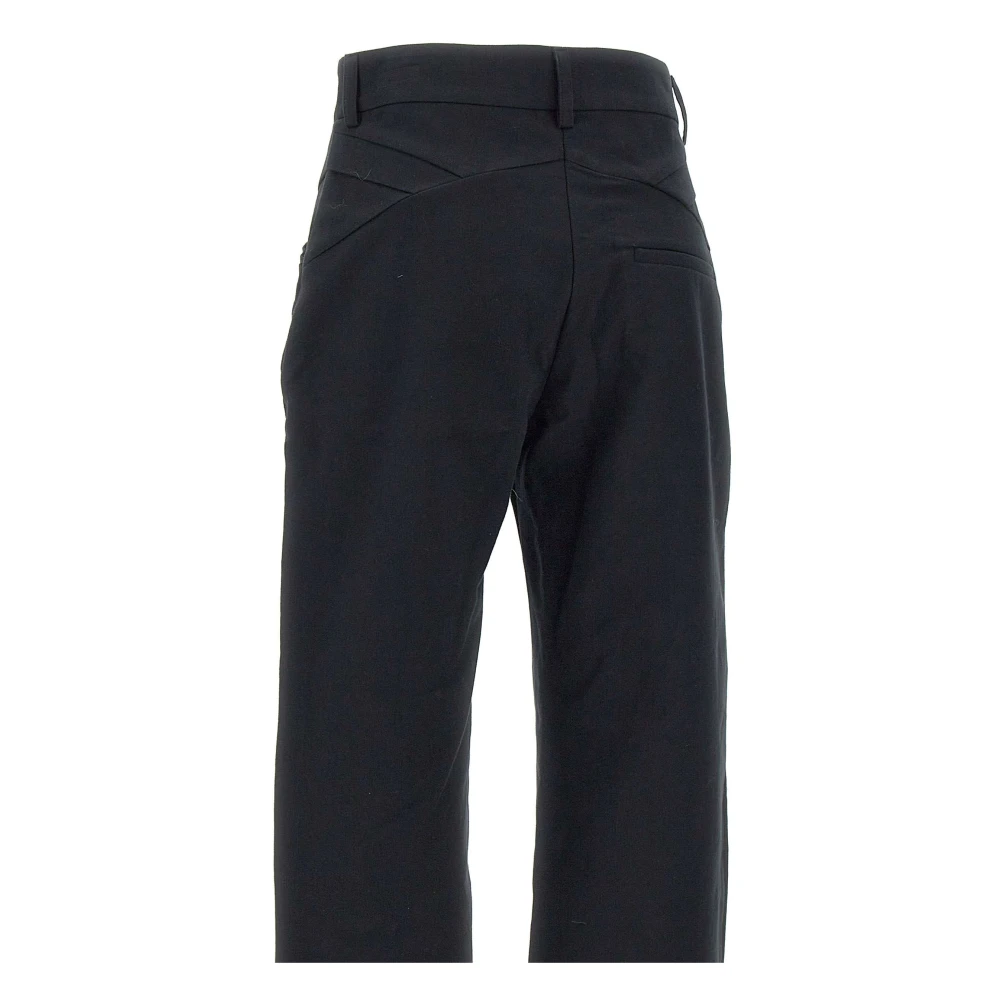 IRO Zwarte Katoenen Klassieke Snit Broek Black Dames
