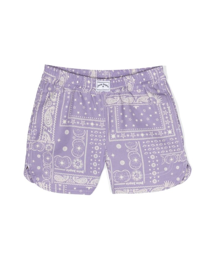 graphic-print-lilac-shorts-met-logo-patch