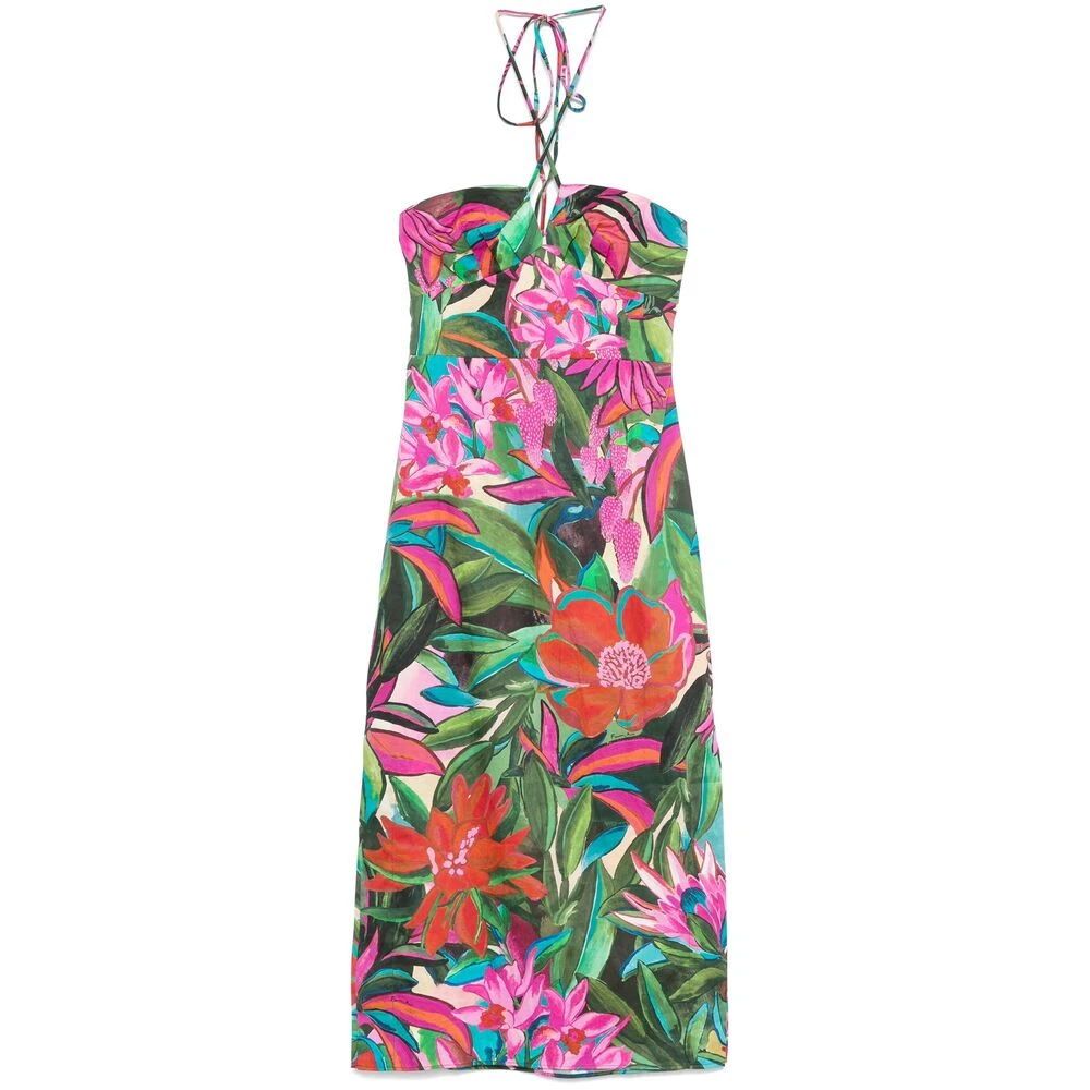 Farm Rio Groene Varen Jurk met Ritssluiting Multicolor Dames