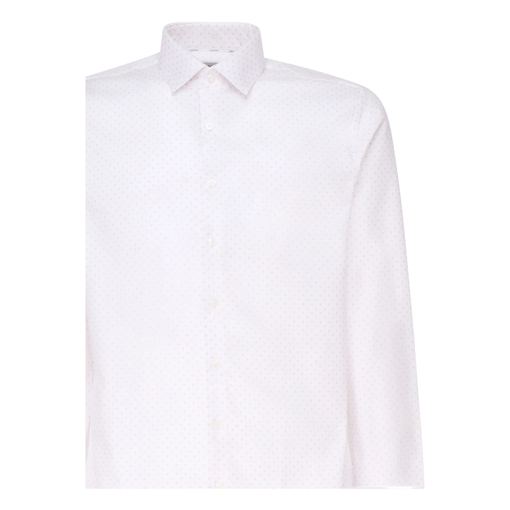 Calvin Klein Witte Katoen Elastaan Shirt White Heren