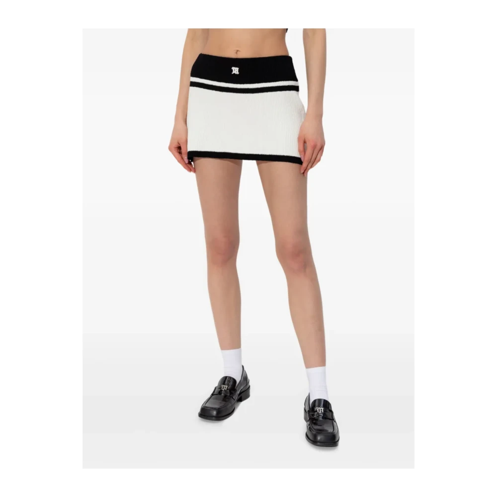 Misbhv Witte Mini Rok Fluffy Stijl Multicolor Dames