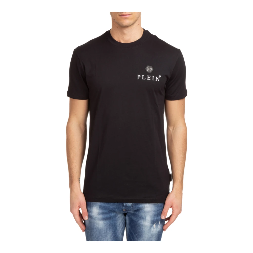 Philipp Plein Enfärgad Logo Hexagon T-shirt Black, Herr