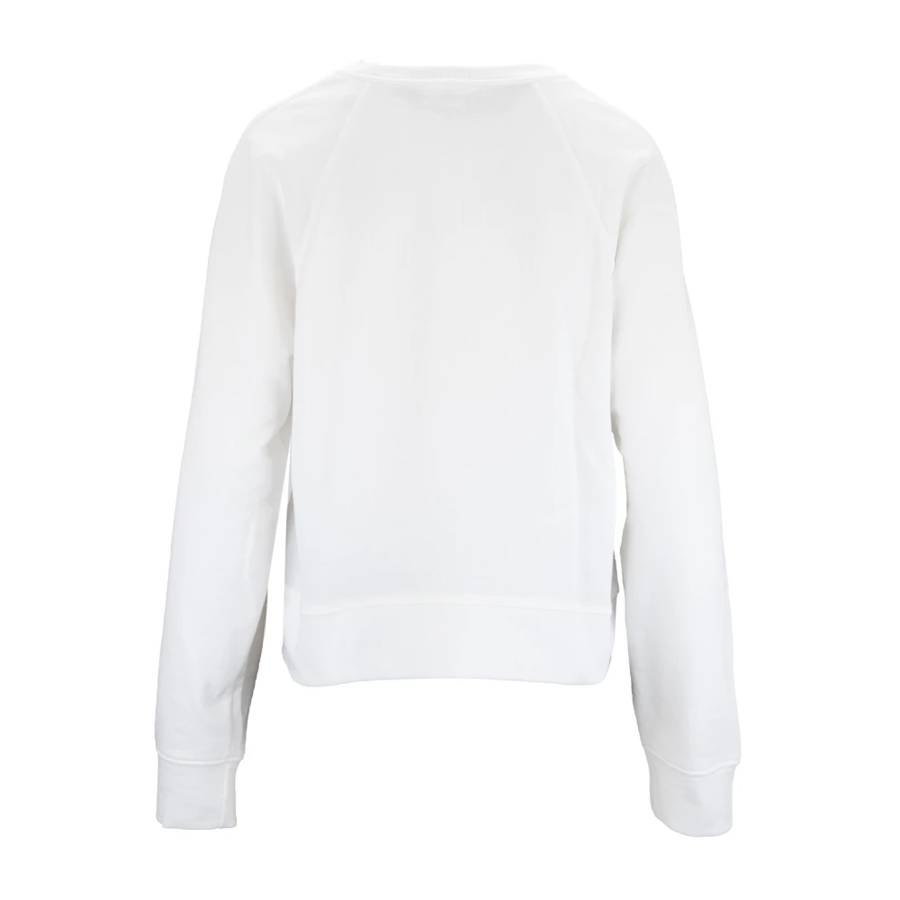 Elisabetta Franchi Stijlvolle katoenen sweatshirt met gouden ketting White Dames