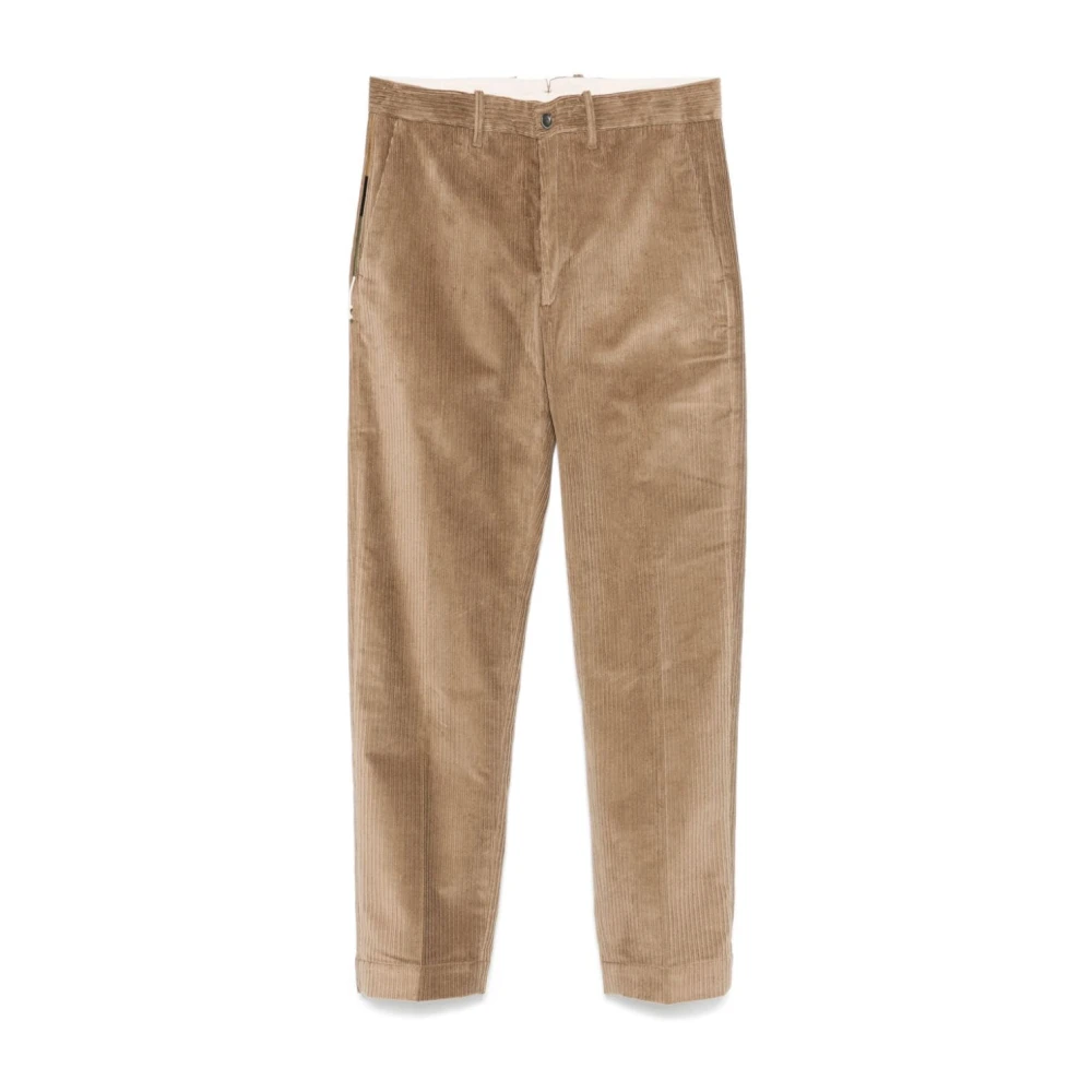 Nine In The Morning Ribfluwelen Broek Kameel Straight Leg Brown Heren