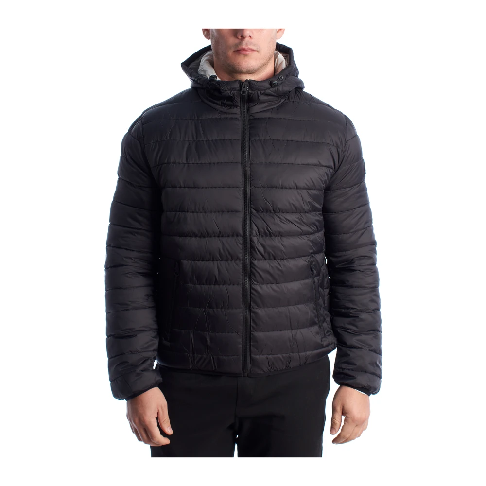 U.s. Polo Assn. Men's Black Winter Jackets, 4XL, Quilted Hooded Jacket